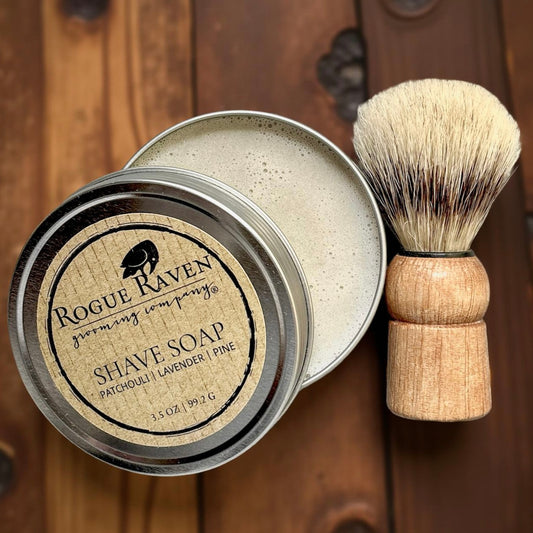 Rogue Raven Grooming 2 piece shave kit with shave soap and shave brush