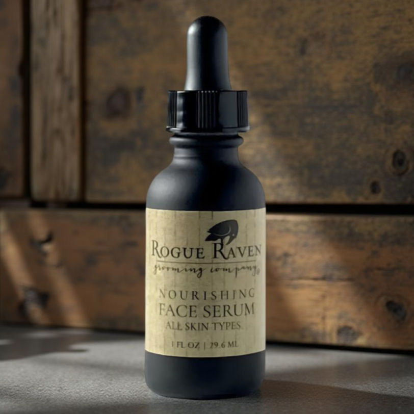 rogue raven grooming face serum for men.