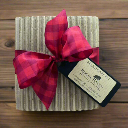 Rogue Raven Grooming Beard Care Kit – Patchouli, Lavender, Pine Beard Oil, Beard Balm, and Soap for soft, healthy beards