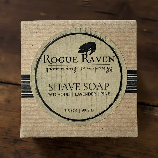 Patchouli, Lavender, and Pine Shave Soap in Box